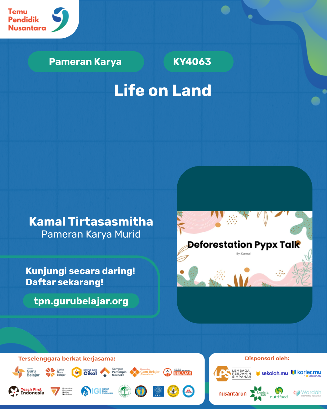 KY4063 Life On Land Temu Pendidik Nusantara X ky4063-life-on-land-temu-pendidik-nusantara-x
